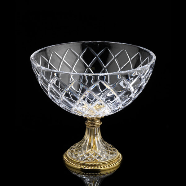 badari arredo lusso ottone metallo artigianale 1956 life cristallo vaso
